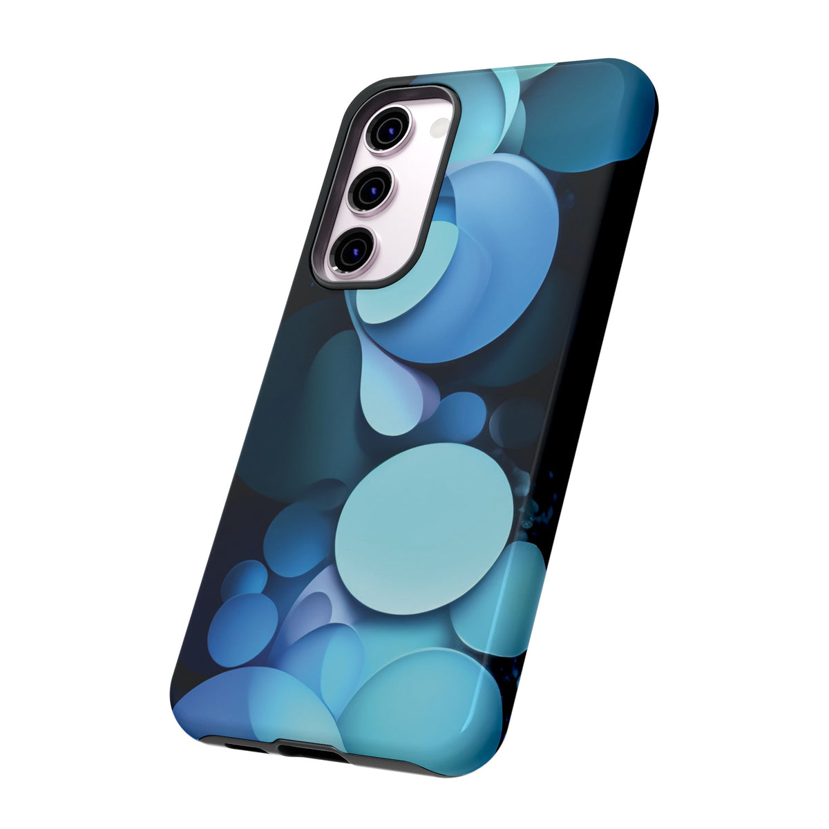 Abstract Blue balls in black Tough Phone Case